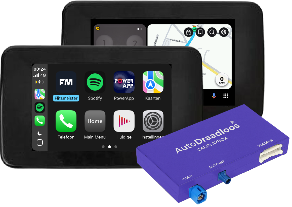 Apple CarPlay en Android Auto schermen