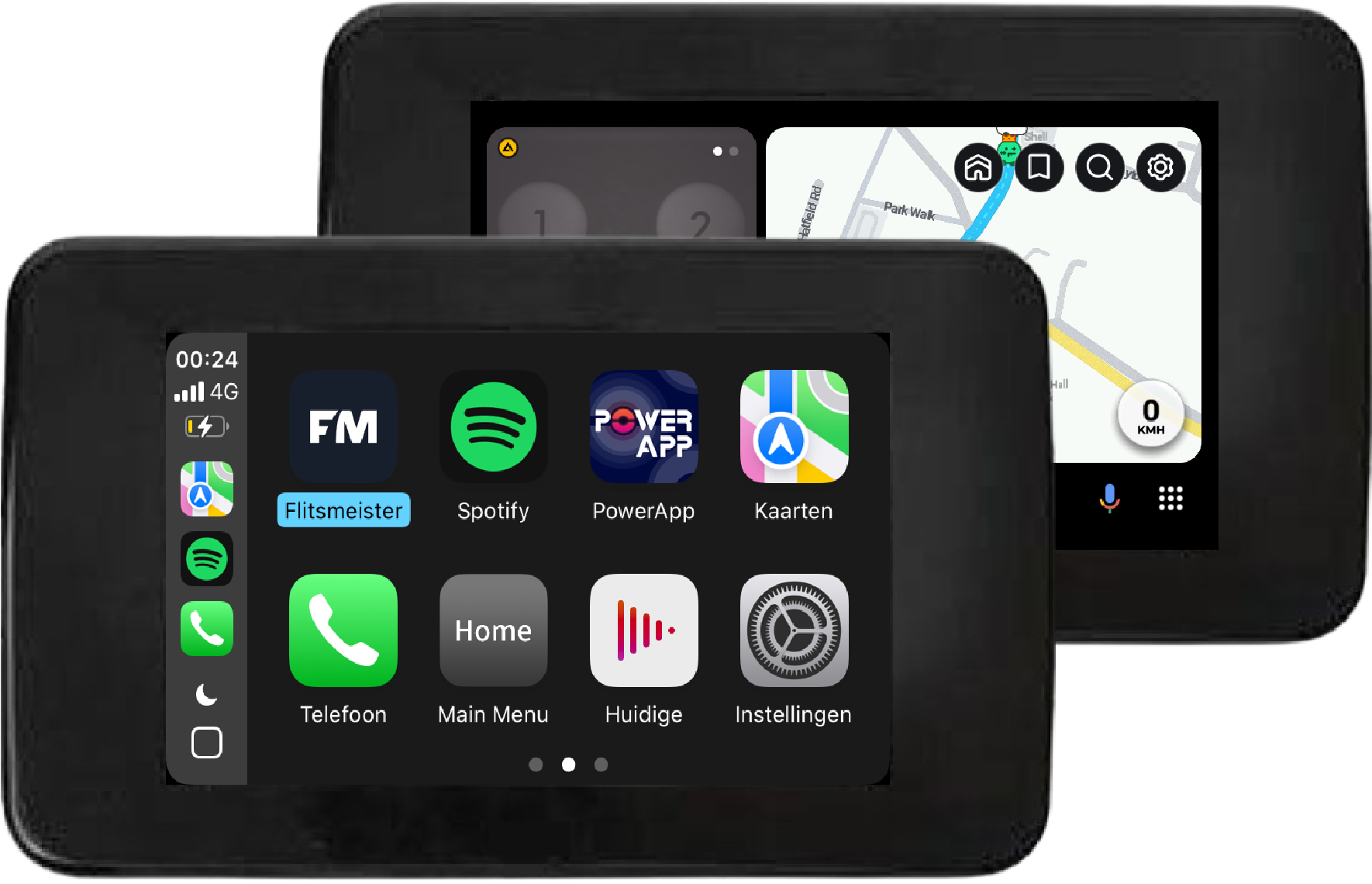 Apple CarPlay en Android Auto schermen