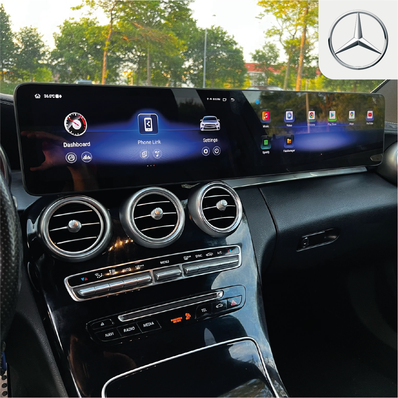 Apple CarPlay in een Mercedes-Benz C-Klasse