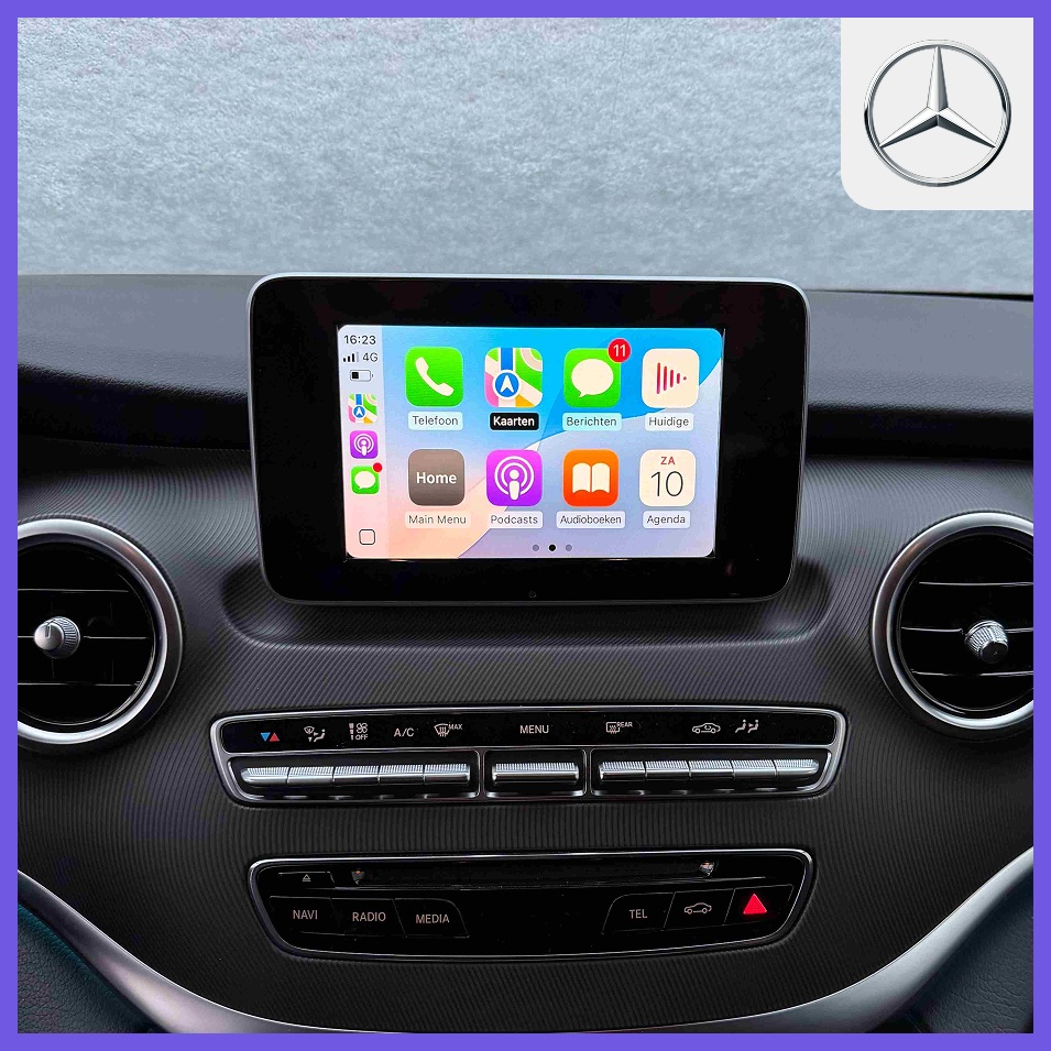 Apple CarPlay in een Mercedes-Benz V-Klasse