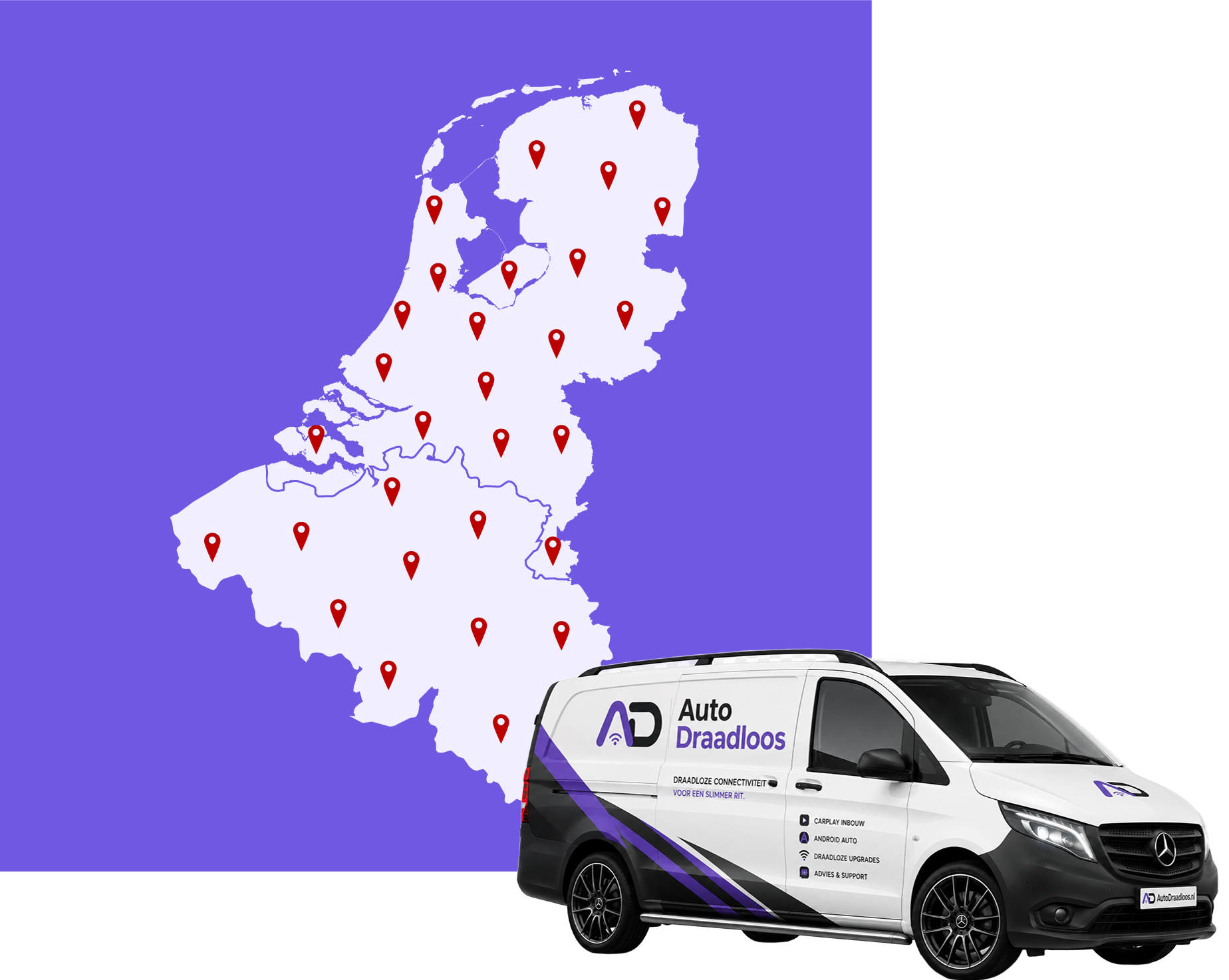 Montage op locatie door heel Nederland en België