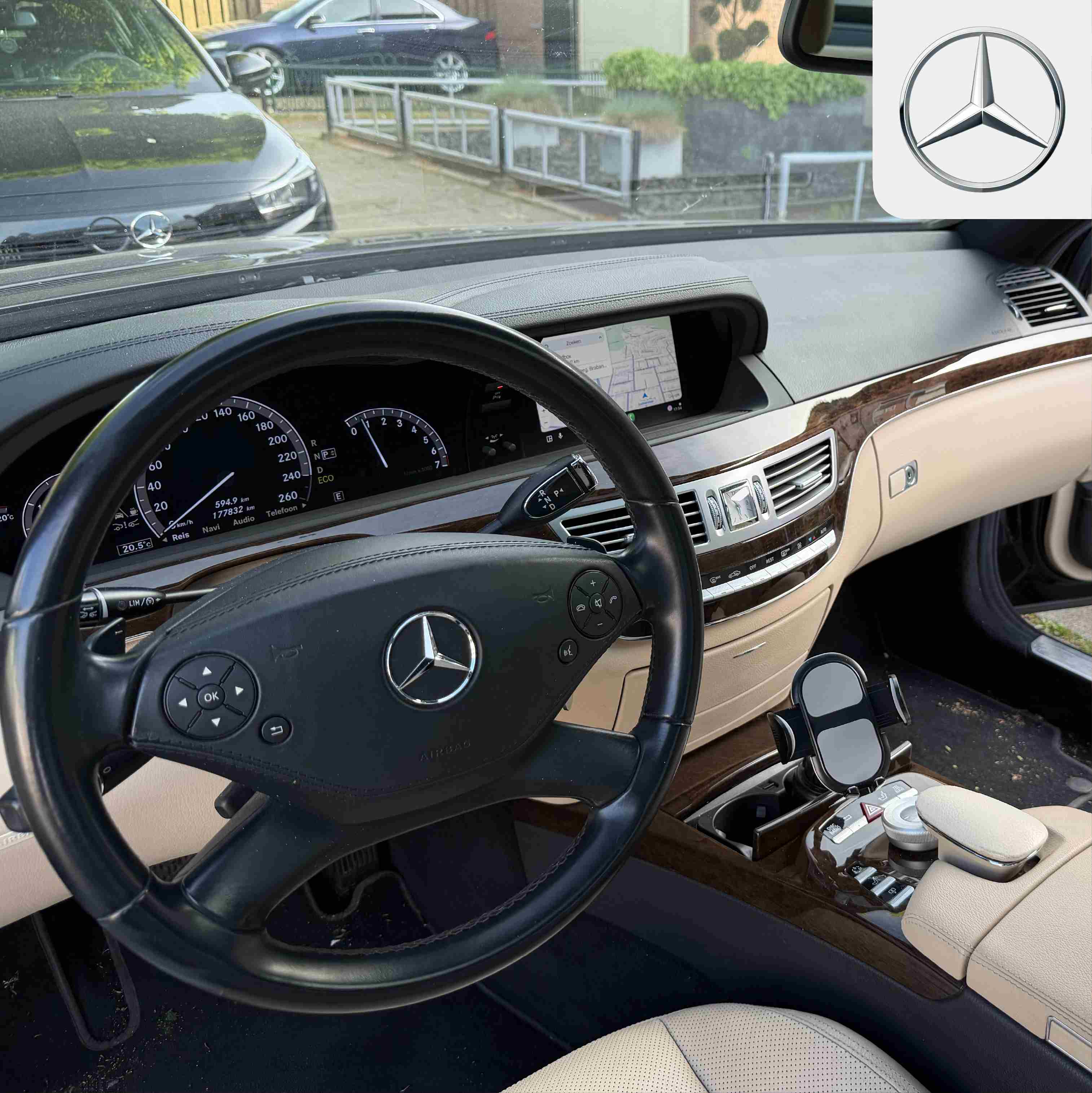 Apple CarPlay in een Mercedes-Benz S-Klasse
