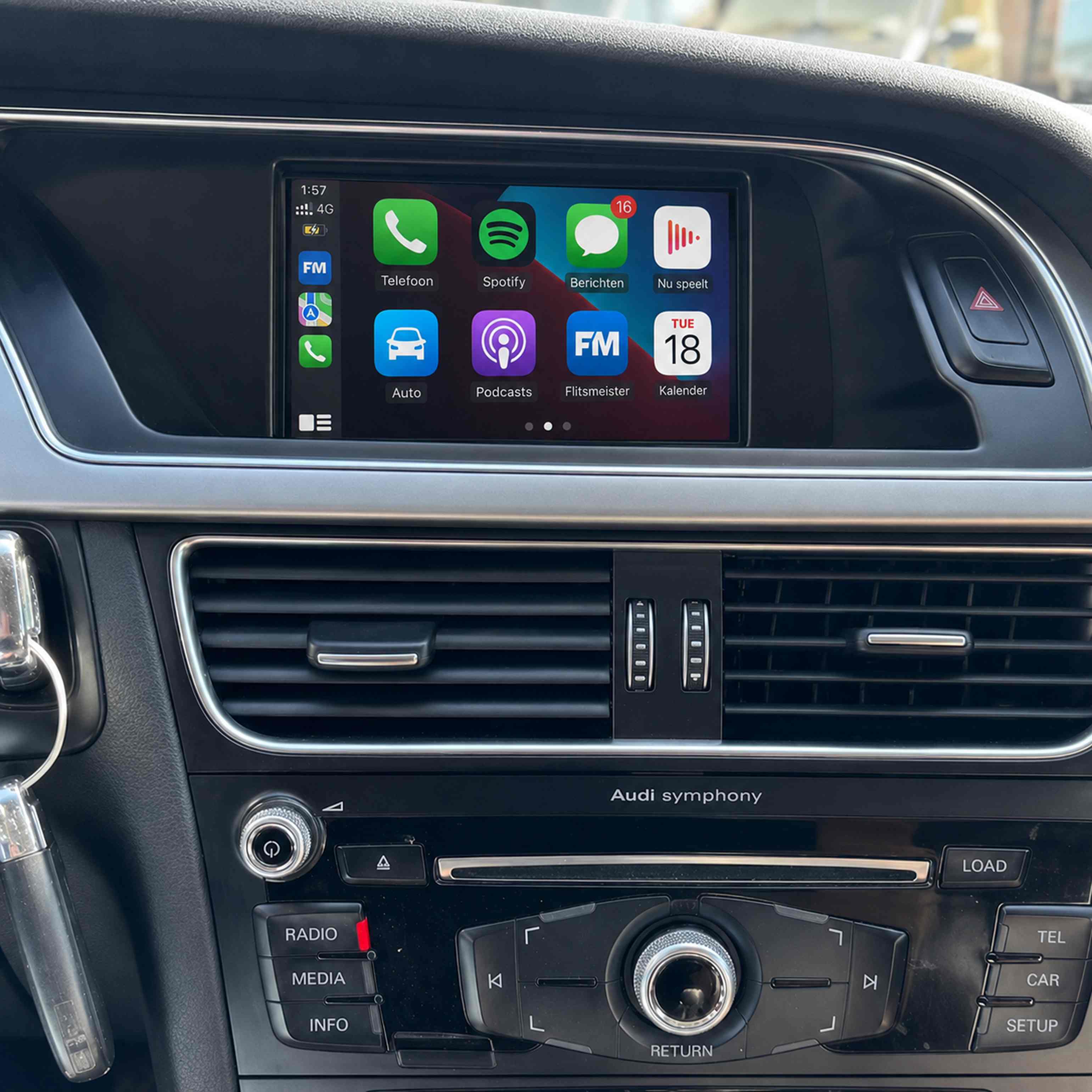 Originele scherm met CarPlay