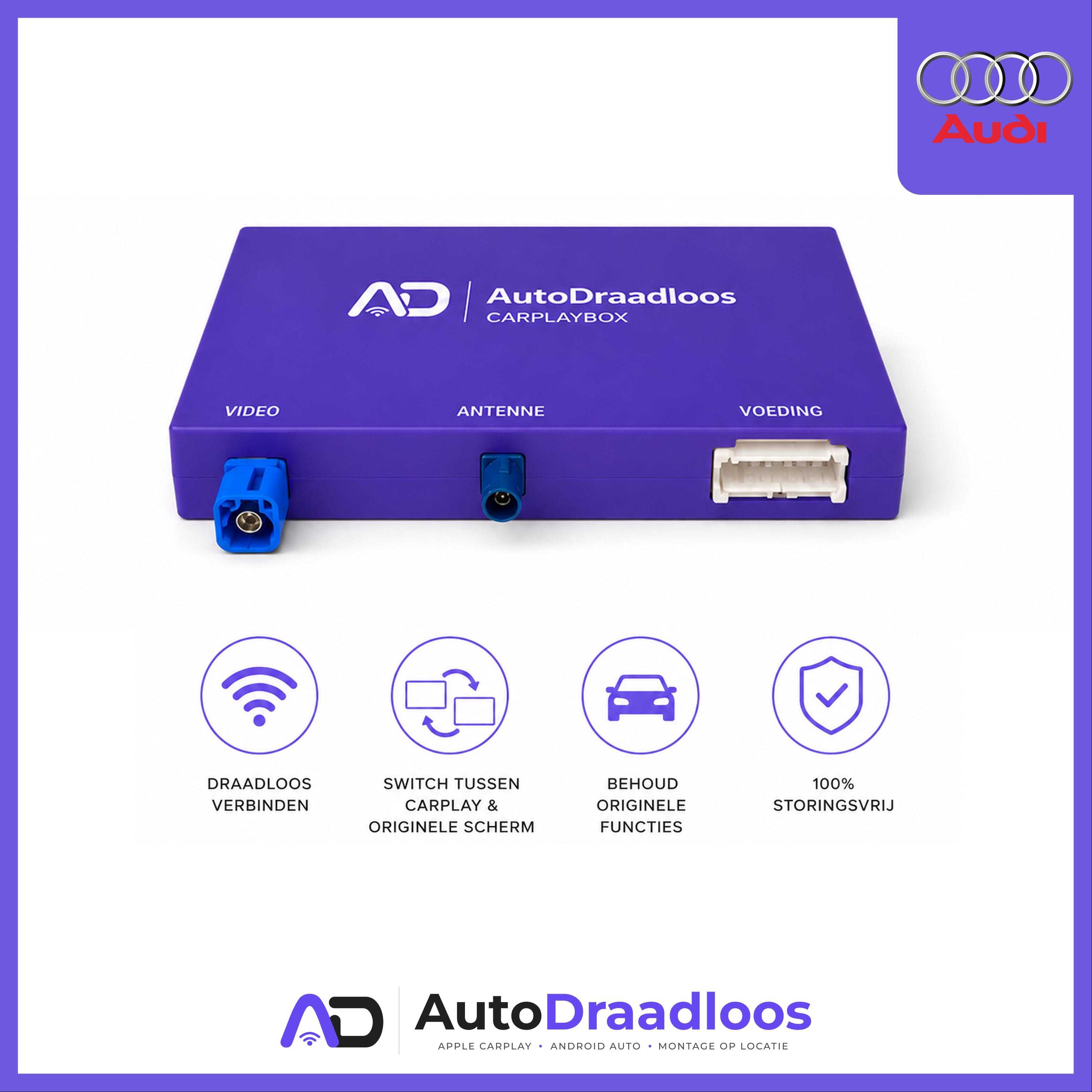 De CarPlayBox van AutoDraadloos voor Audi
