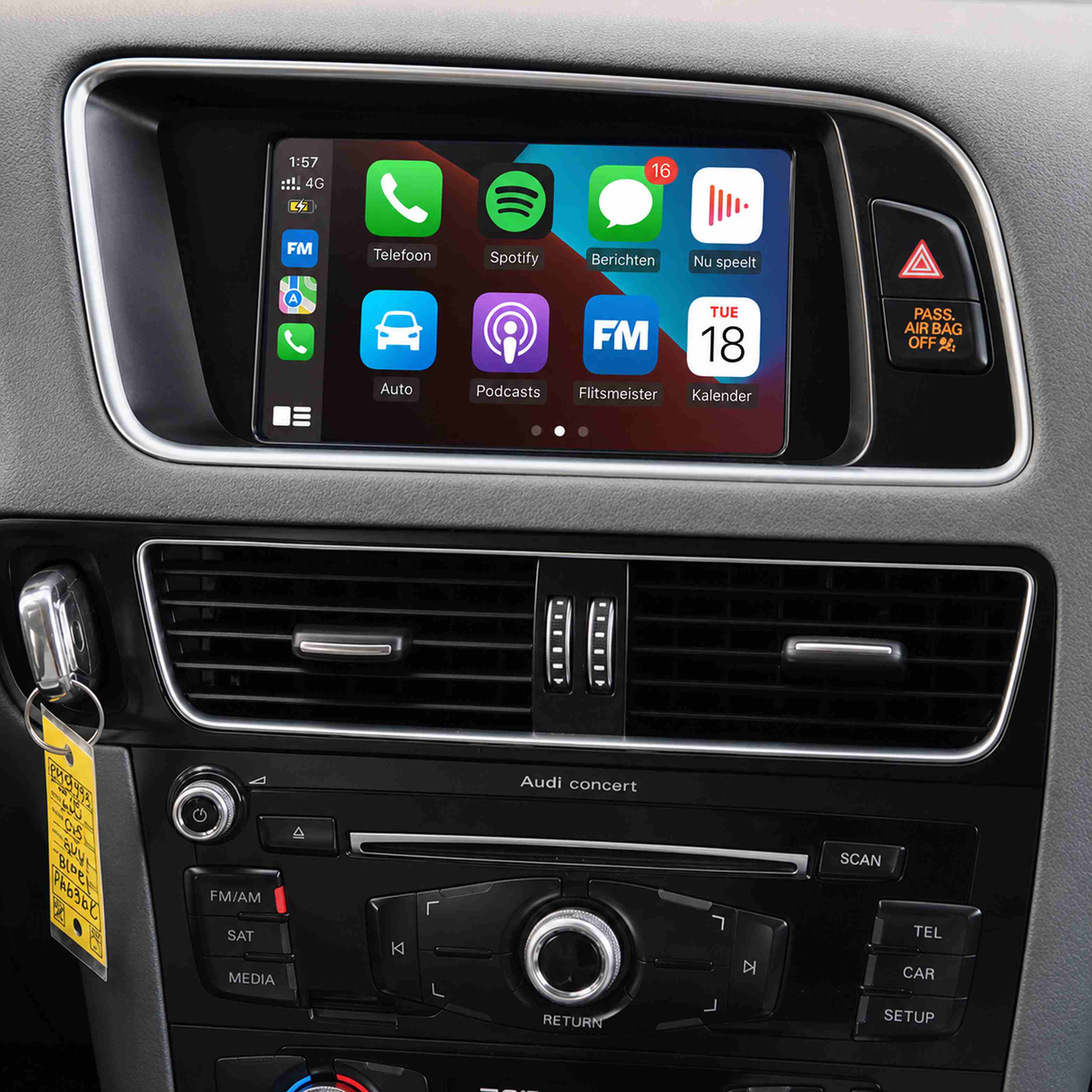 Originele scherm met CarPlay