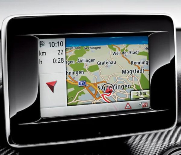 Originele navigatie in een A-Klasse Originele navigatie in een A-Klasse
