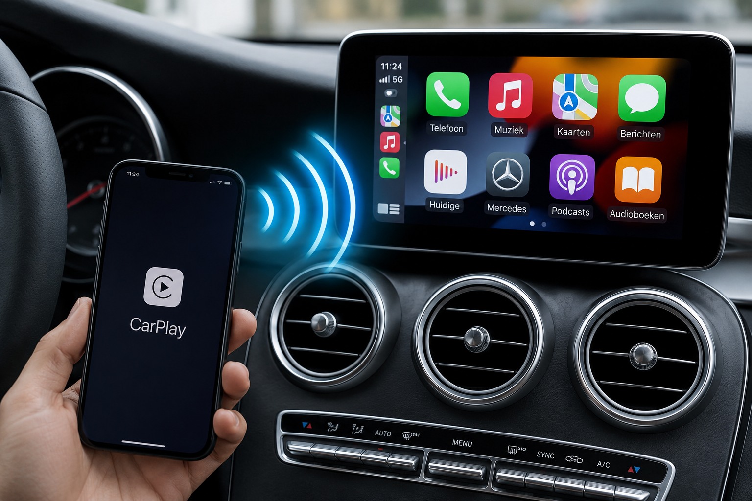 Draadloze Apple CarPlay