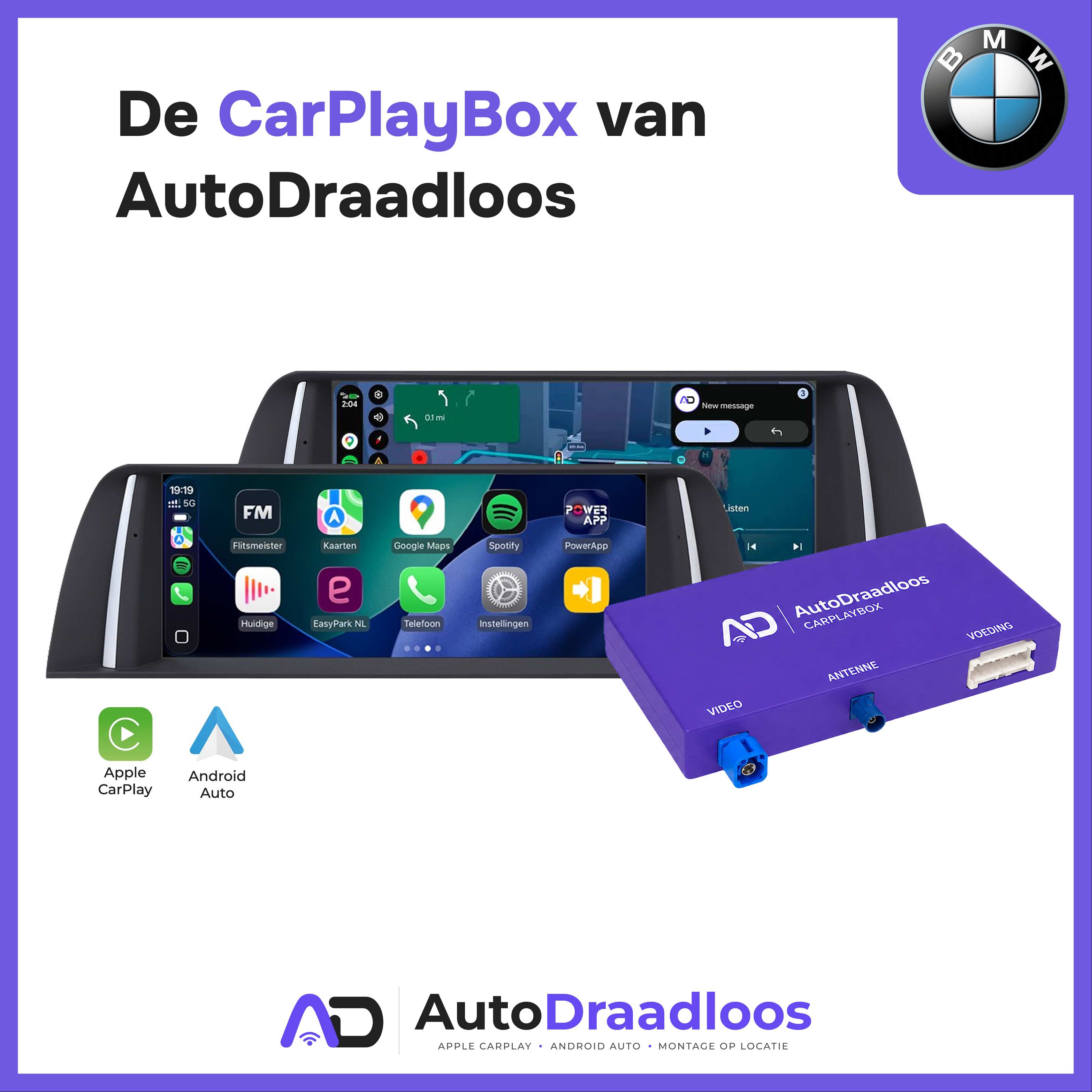 De CarPlayBox van AutoDraadloos voor BMW