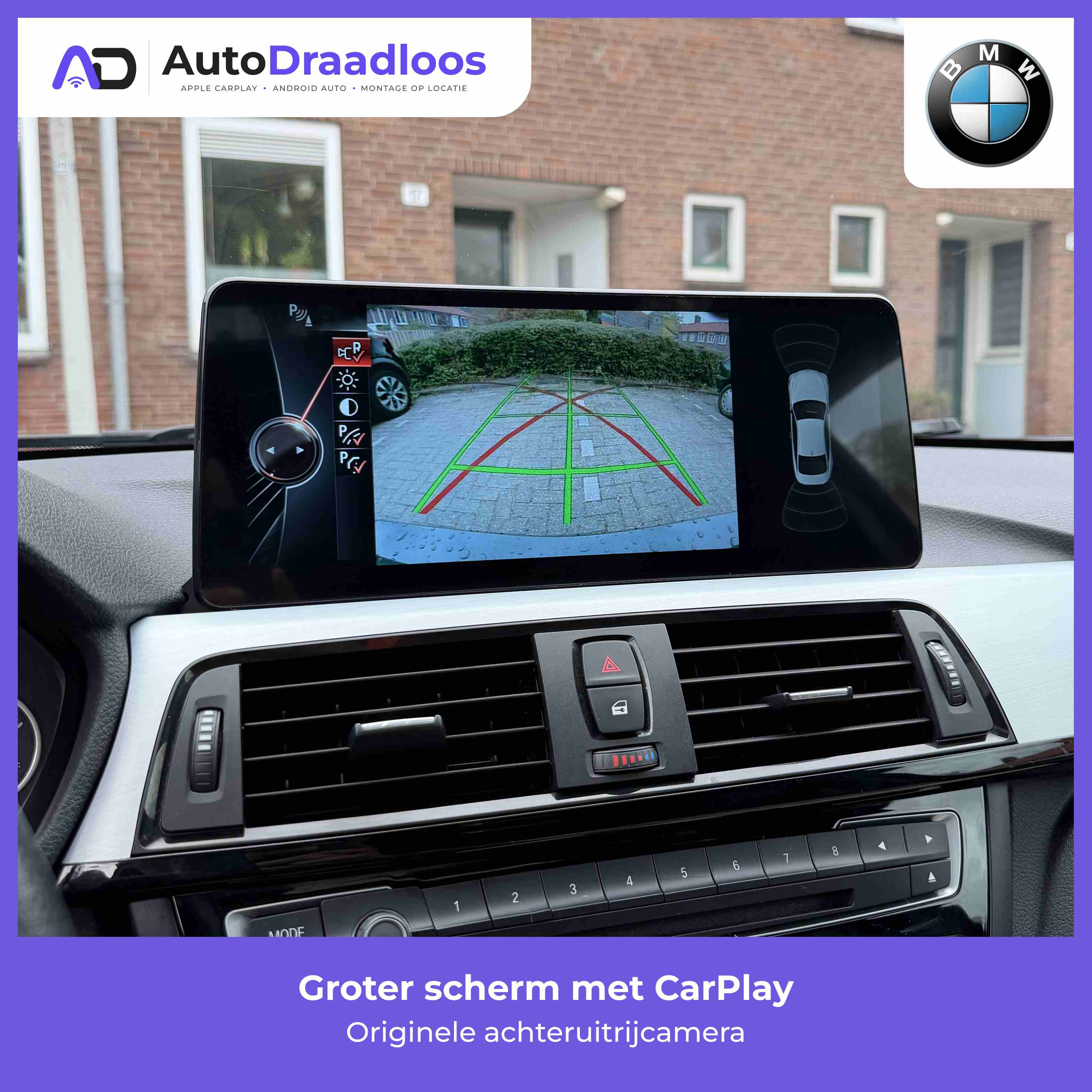 Groter scherm met CarPlay in een BMW