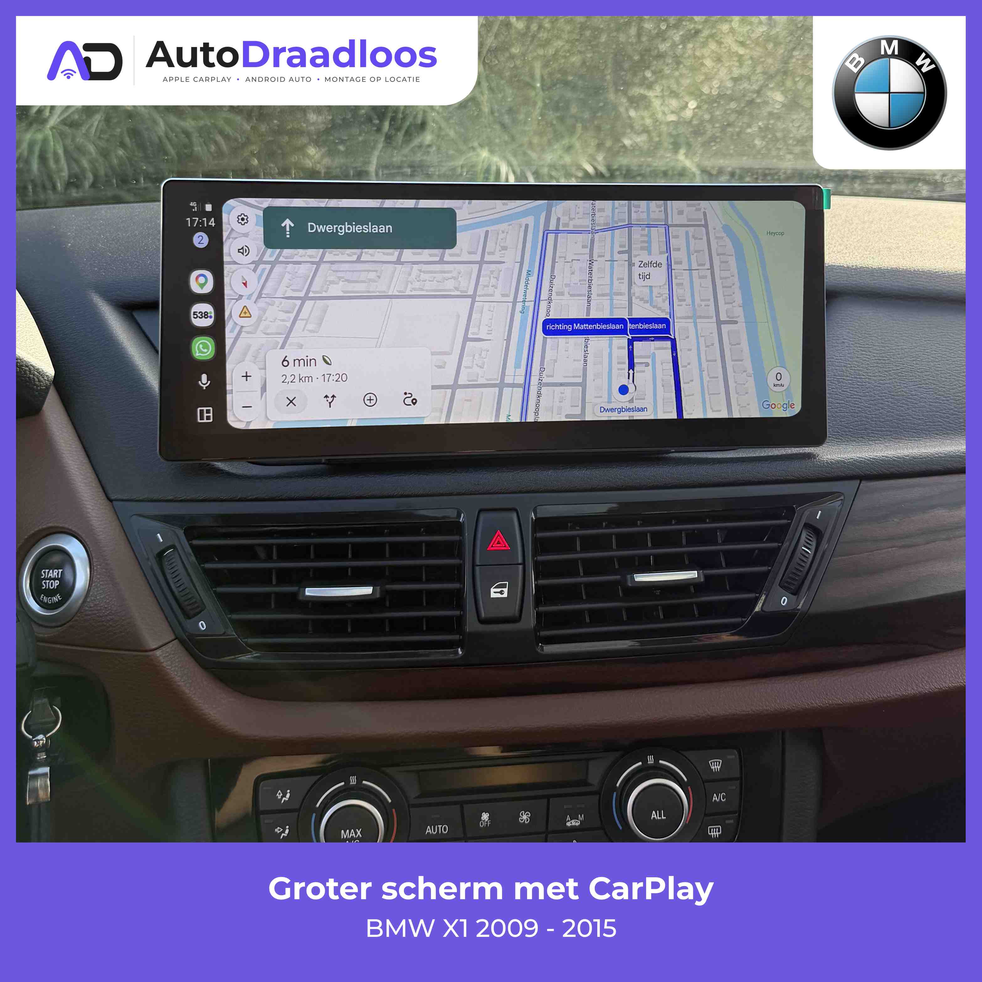 Groter scherm met CarPlay in een BMW X1