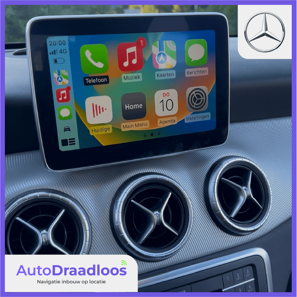 Apple CarPlay op het originele scherm van een Mercedes-Benz CLA