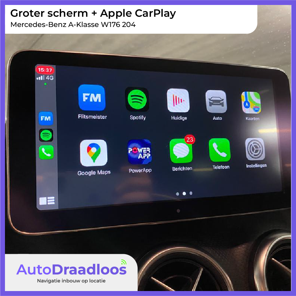 Groter scherm met Apple CarPlay in een A-Klasse