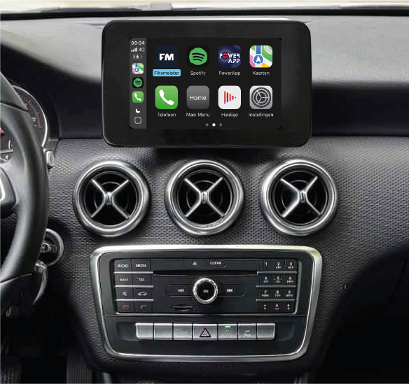 aklasse scherm met CarPlay