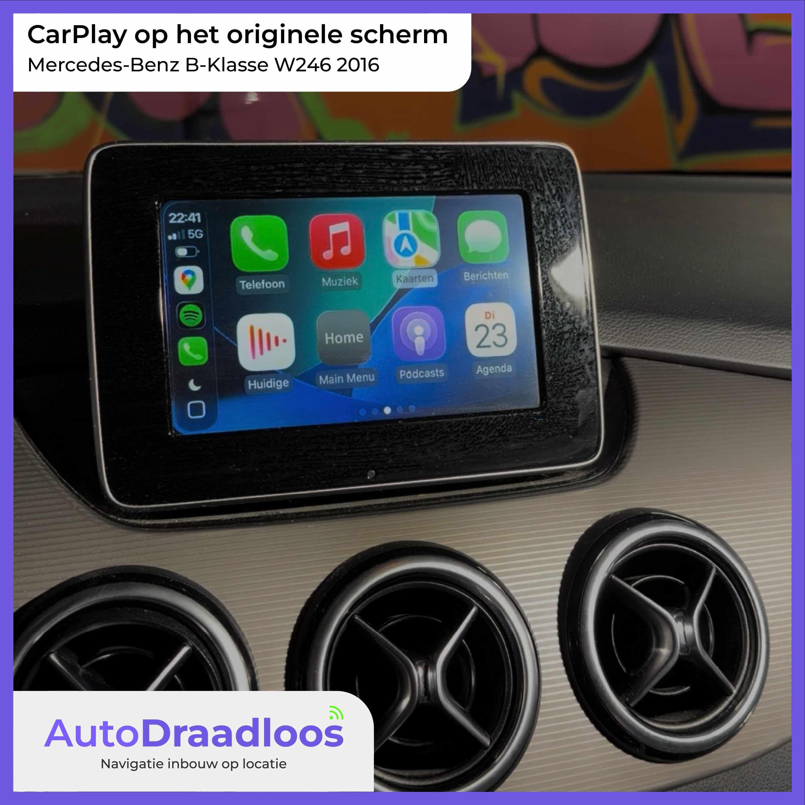 Apple CarPlay in een B-Klasse
