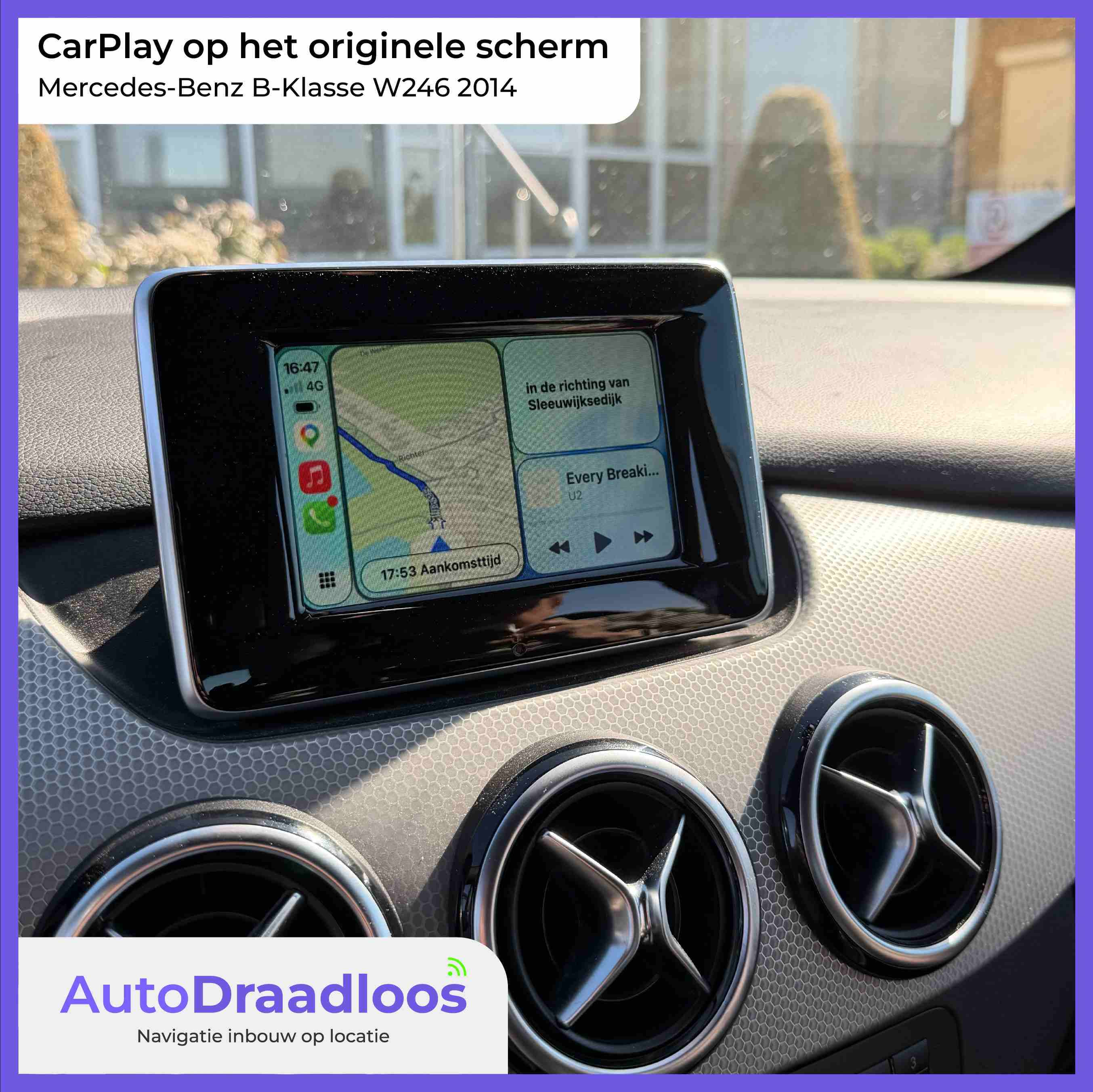 Apple CarPlay in een B-Klasse