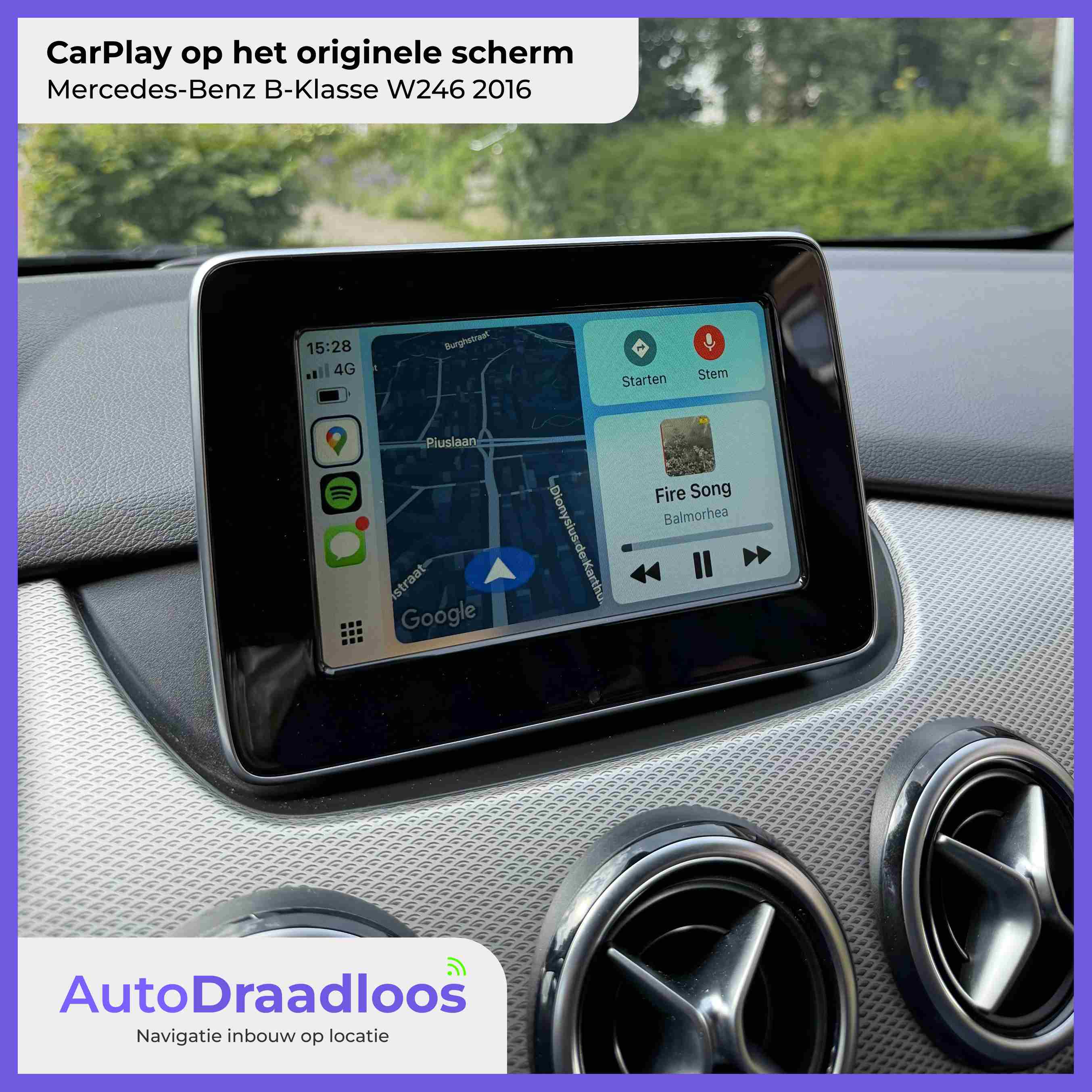 Apple CarPlay in een B-Klasse