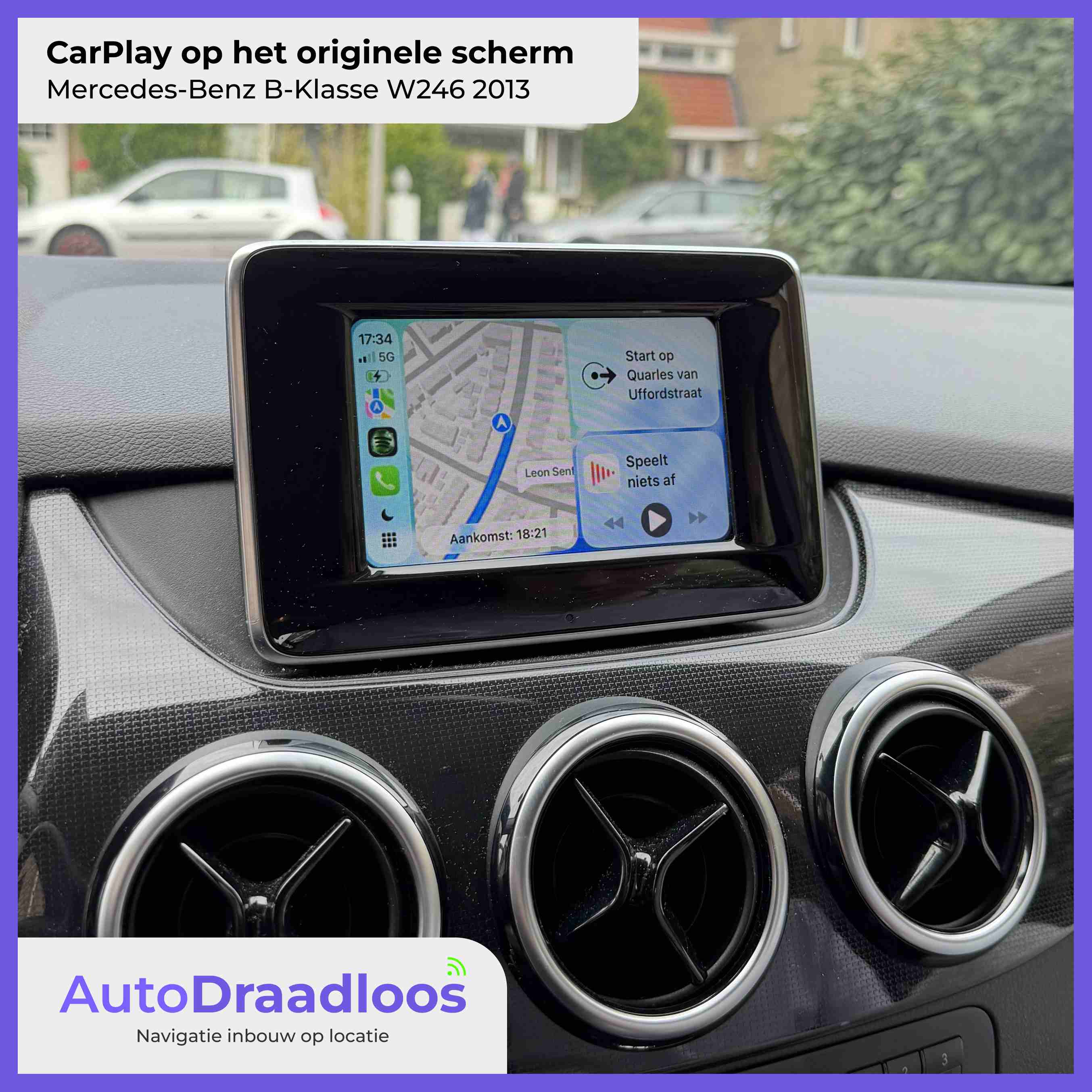 Apple CarPlay in een B-Klasse