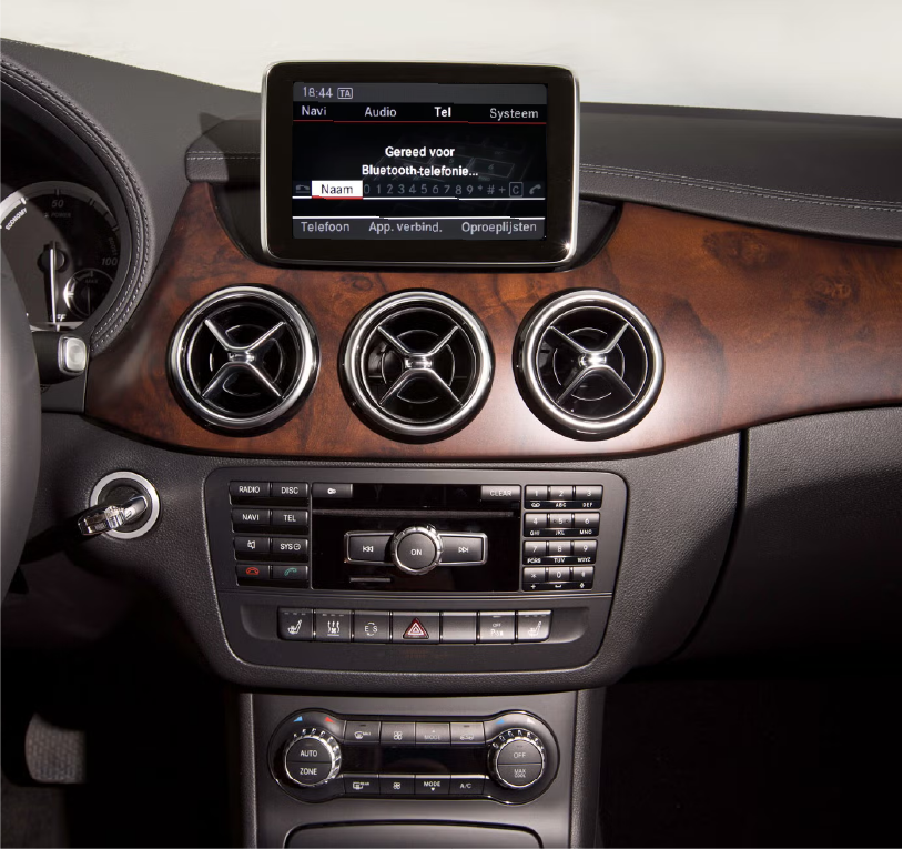 bklasse scherm zonder CarPlay