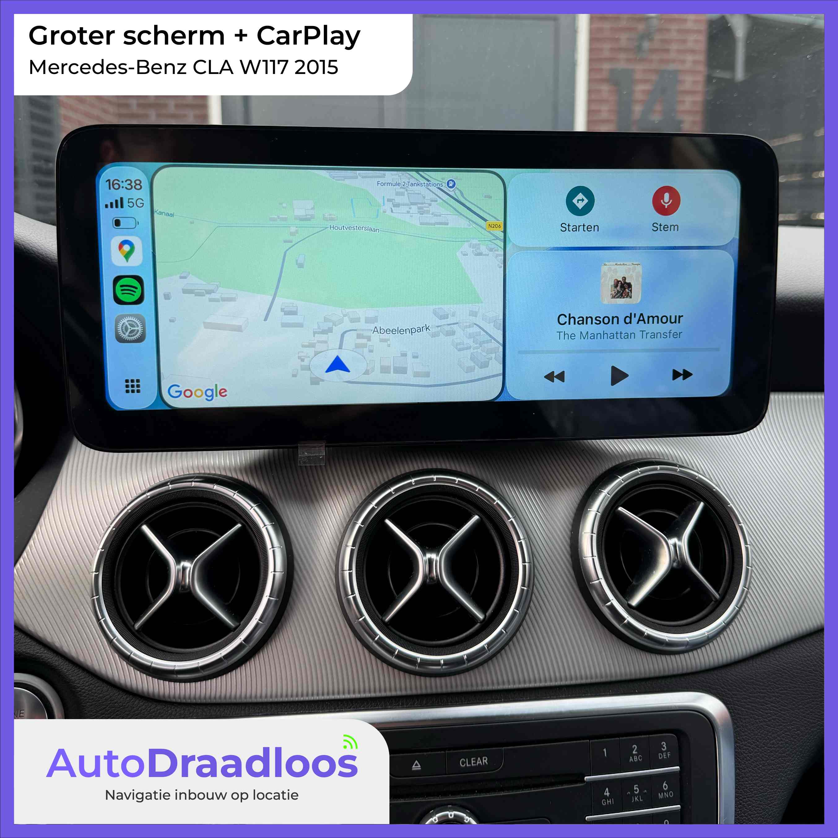 Apple CarPlay in een CLA