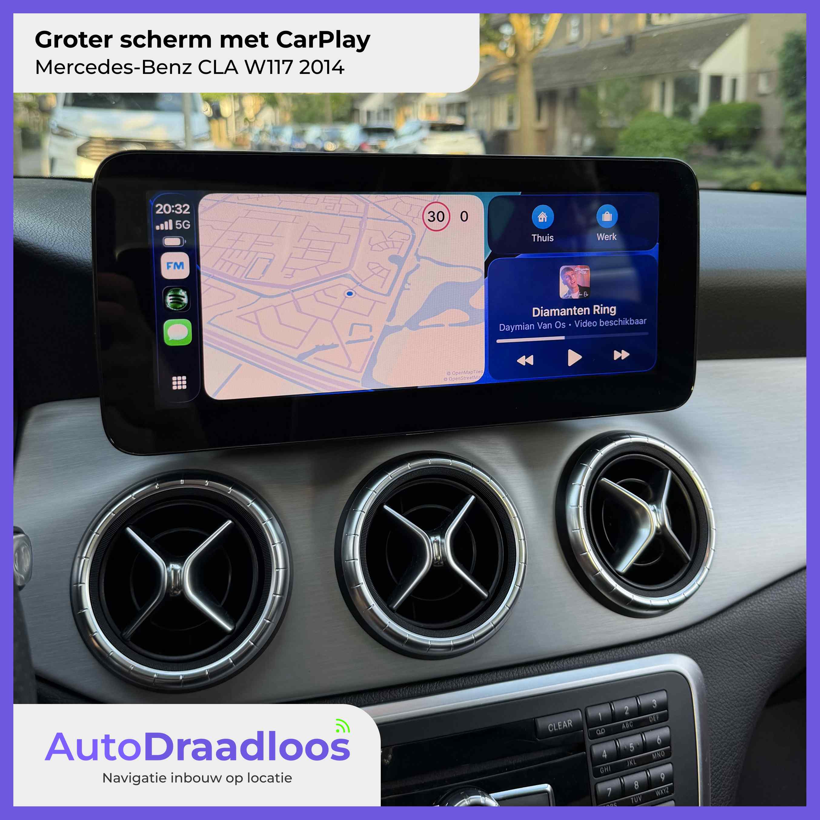 Apple CarPlay in een CLA