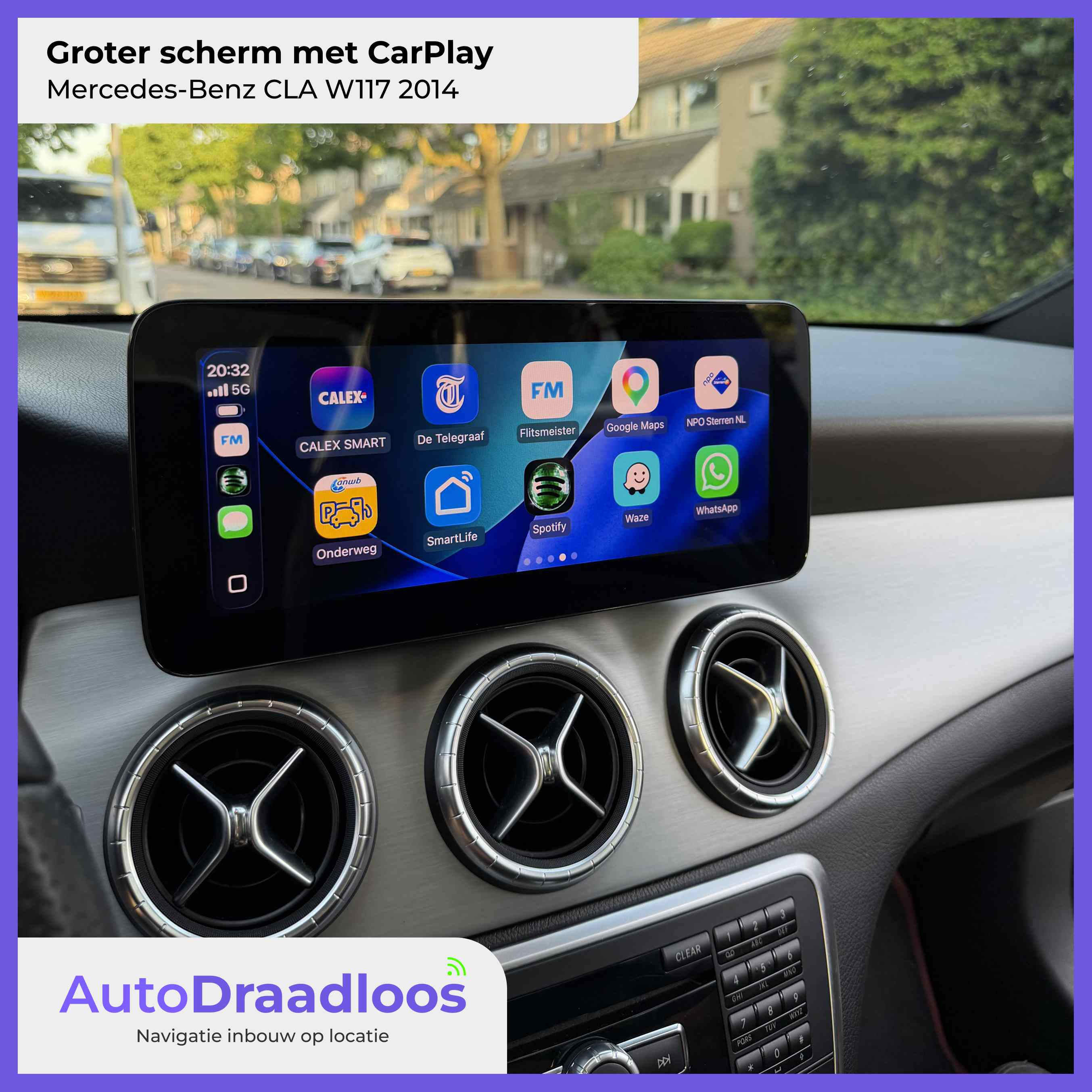Apple CarPlay in een CLA