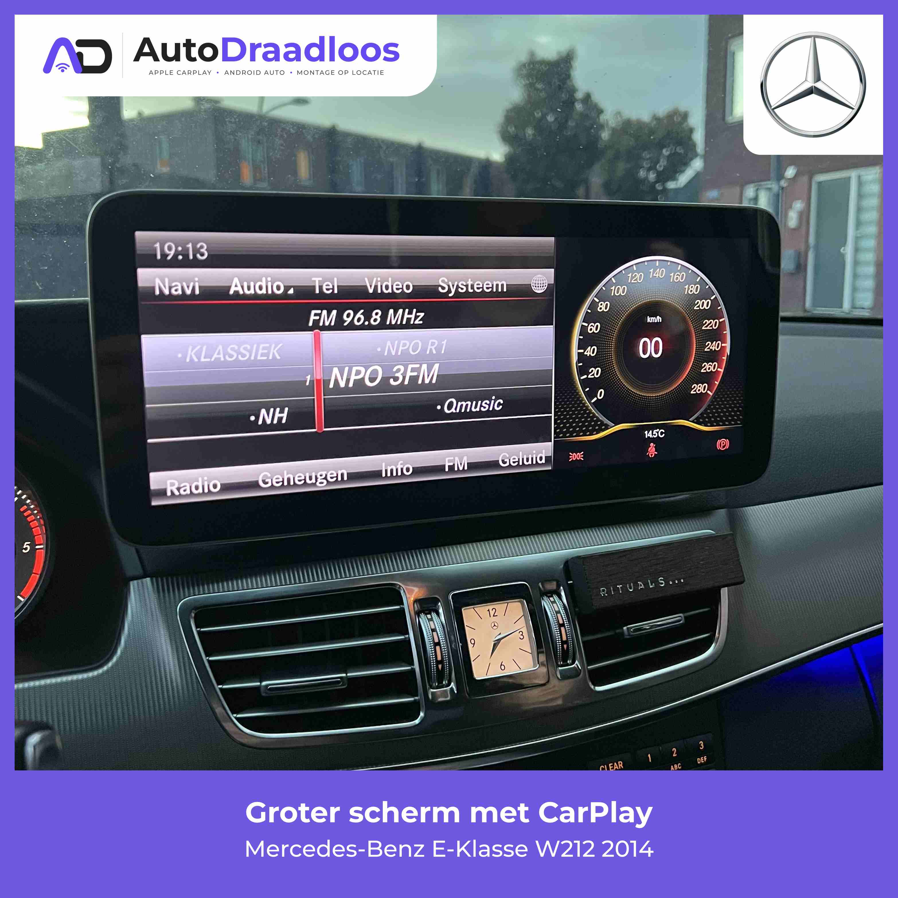Groter scherm met CarPlay in een E-Klasse