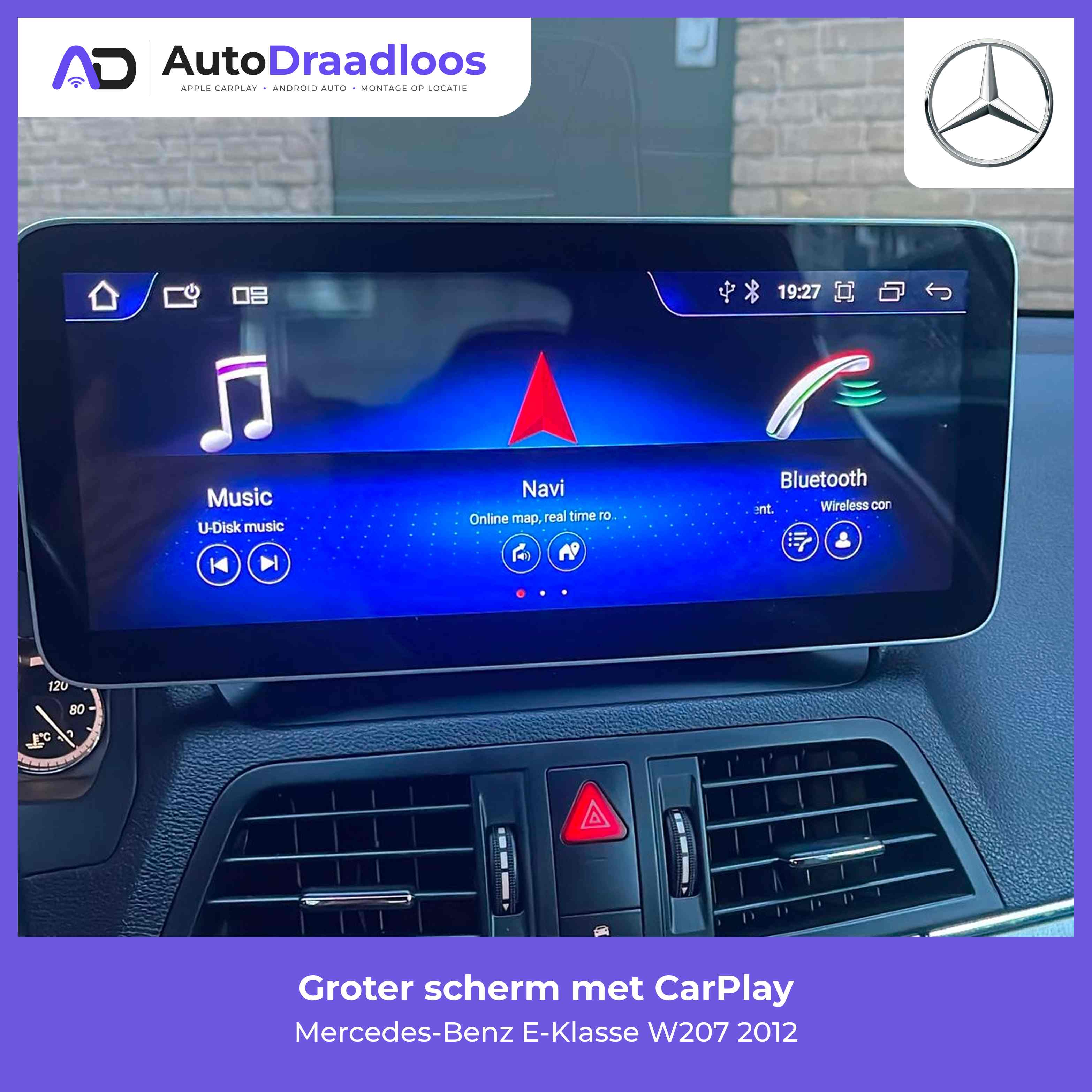 Groter scherm met CarPlay in een E-Klasse