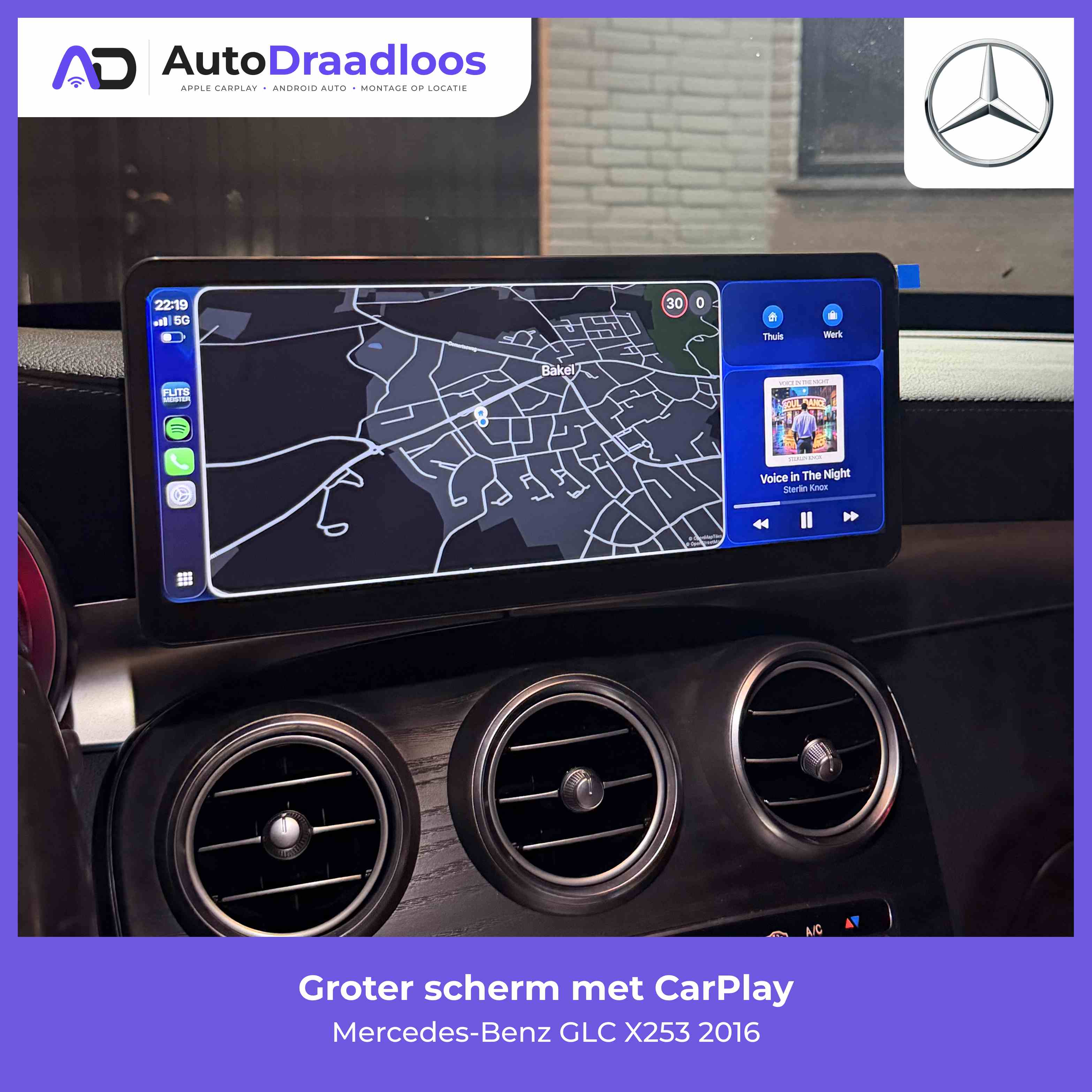 Groter scherm met CarPlay in een GLC