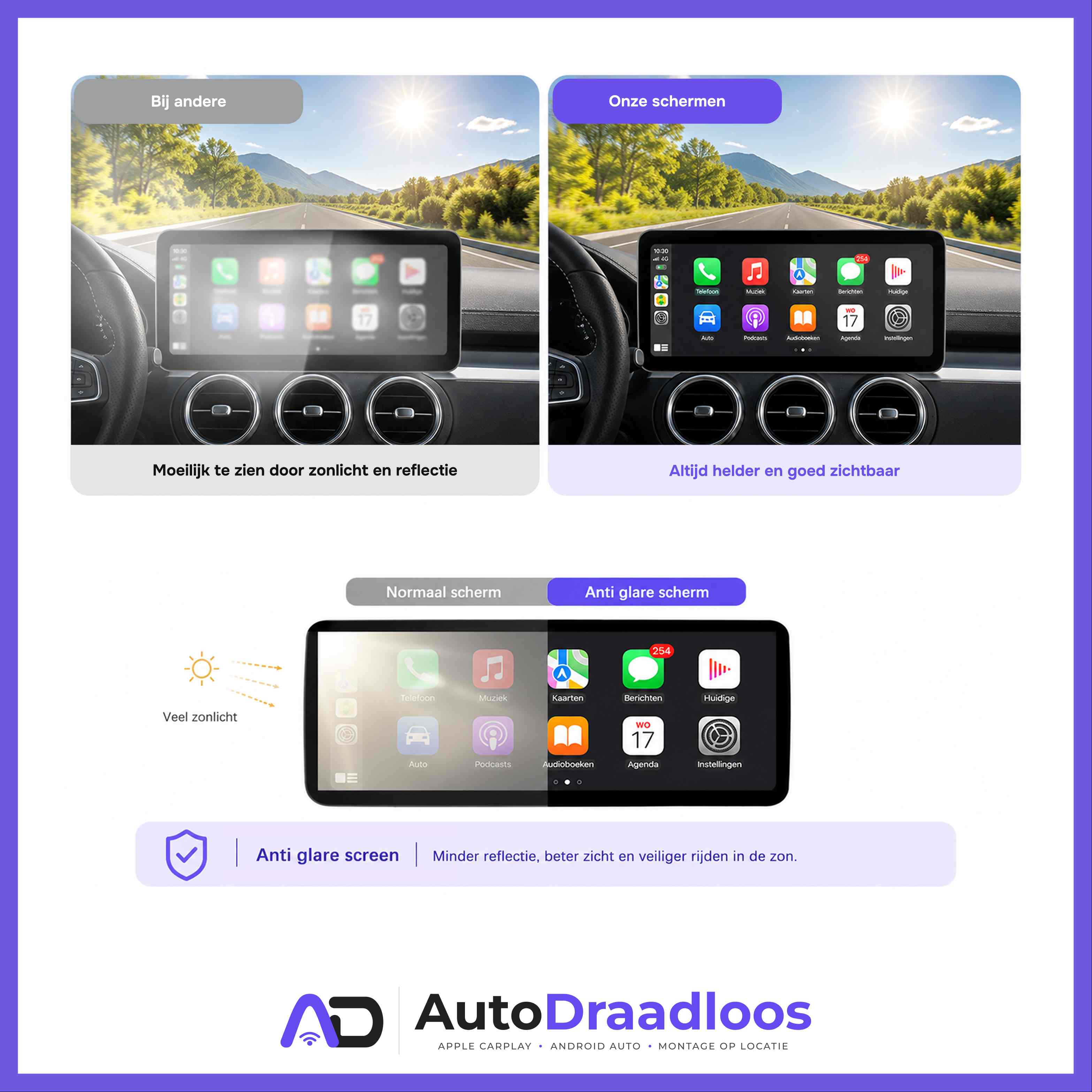 Apple CarPlay & Android Auto met groter scherm Mercedes-Benz