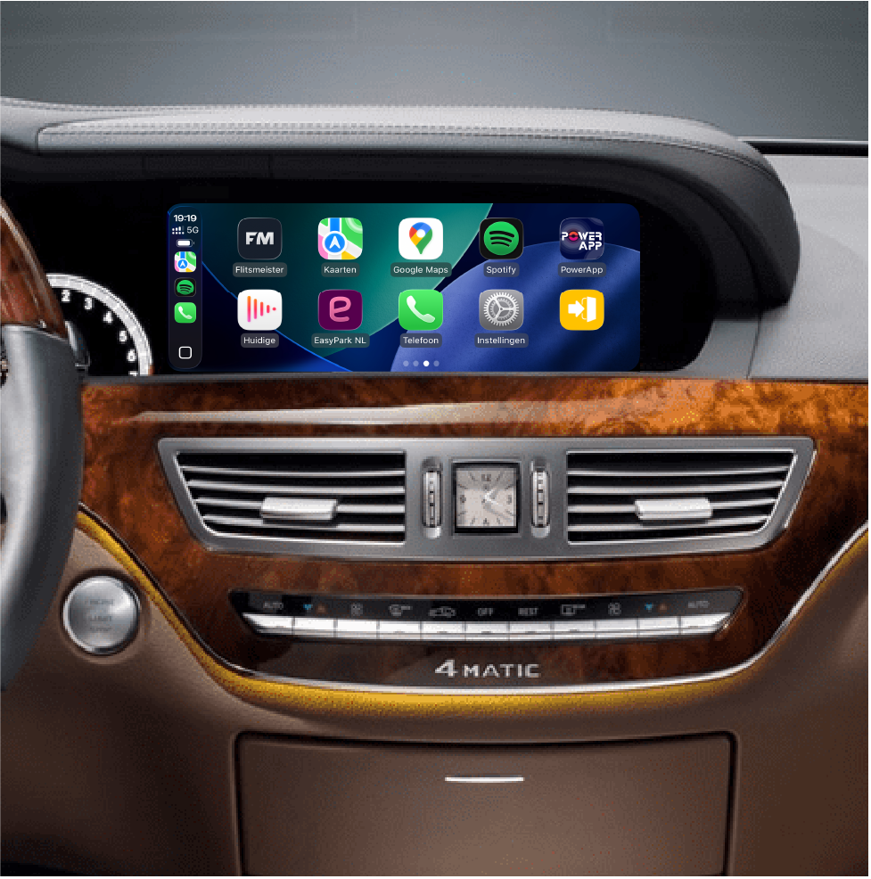 sklasse groter scherm met CarPlay