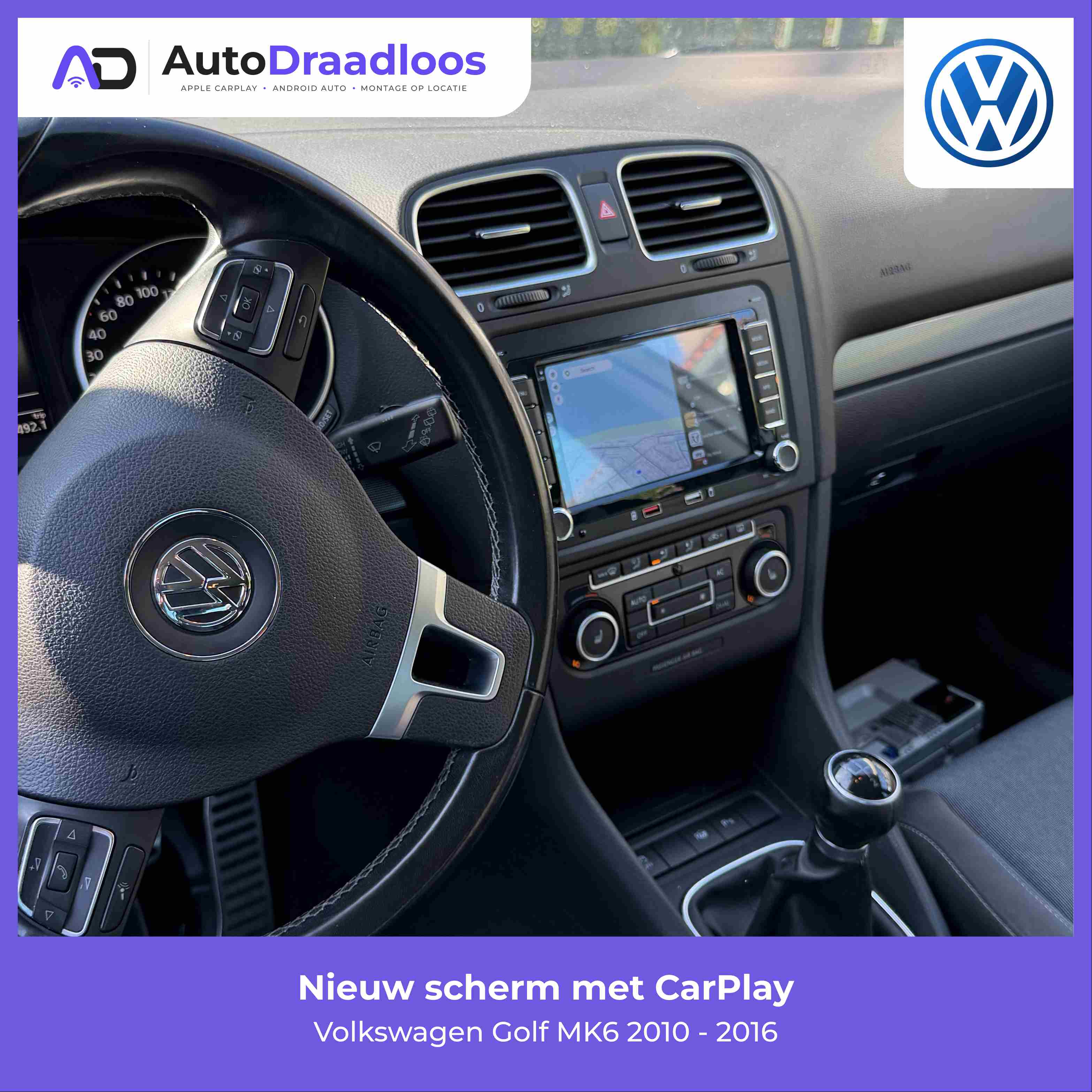 Apple CarPlay en Android Auto in een Volkswagen Golf