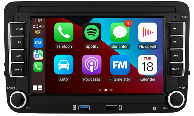 Groter touchscreen met Apple CarPlay